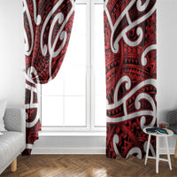 Aotearoa Maori Kowhaiwhai Window Curtain Whero Puhoro and Patiki LT9 - Polynesian Pride