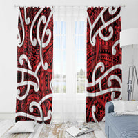 Aotearoa Maori Kowhaiwhai Window Curtain Whero Puhoro and Patiki LT9 - Polynesian Pride