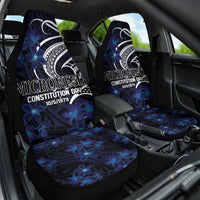 Micronesia Constitution Day Car Seat Cover Since 1979 with Polynesian Hibiscus Pattern