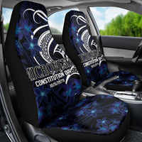 Micronesia Constitution Day Car Seat Cover Since 1979 with Polynesian Hibiscus Pattern