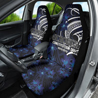 Micronesia Constitution Day Car Seat Cover Since 1979 with Polynesian Hibiscus Pattern