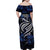 Micronesia Constitution Day Family Matching Off Shoulder Maxi Dress and Hawaiian Shirt Since 1979 with Polynesian Hibiscus Pattern
