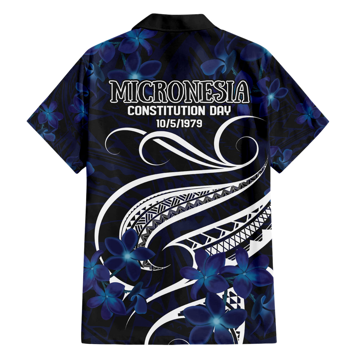Micronesia Constitution Day Hawaiian Shirt Since 1979 with Polynesian Hibiscus Pattern