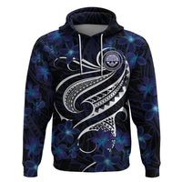 Micronesia Constitution Day Hoodie Since 1979 with Polynesian Hibiscus Pattern LT9 Pullover Hoodie Blue - Polynesian Pride
