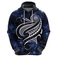 Micronesia Constitution Day Hoodie Since 1979 with Polynesian Hibiscus Pattern LT9 - Polynesian Pride