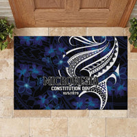 Micronesia Constitution Day Rubber Doormat Since 1979 with Polynesian Hibiscus Pattern LT9 - Polynesian Pride