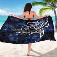 Micronesia Constitution Day Sarong Since 1979 with Polynesian Hibiscus Pattern