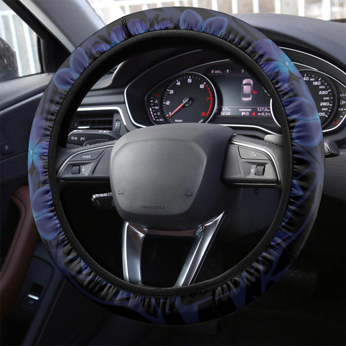 Micronesia Constitution Day Steering Wheel Cover Since 1979 with Polynesian Hibiscus Pattern LT9 - Polynesian Pride
