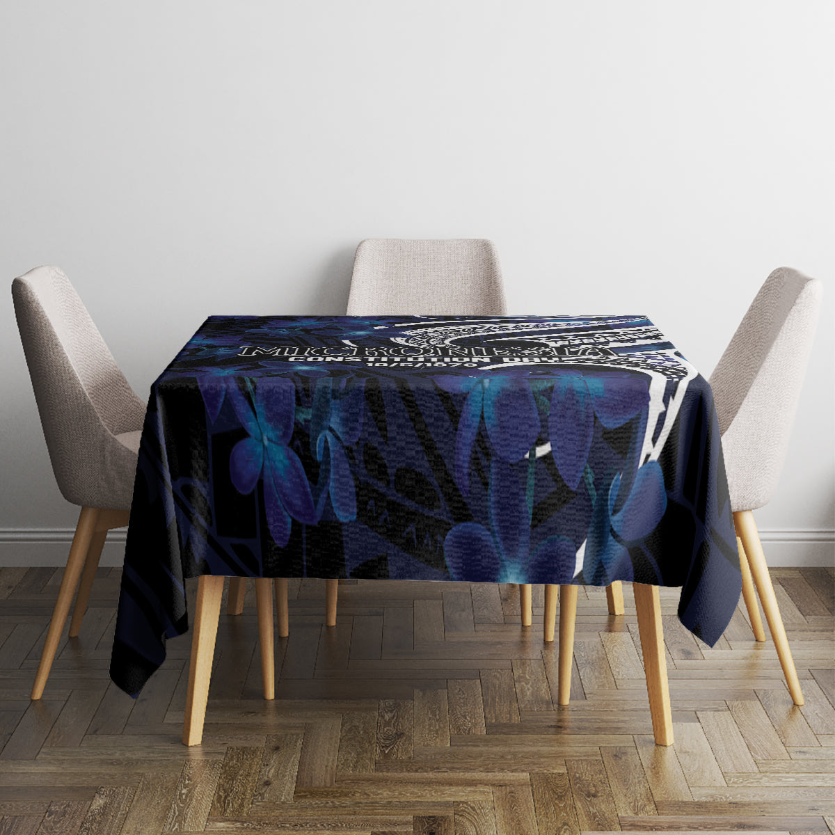 Micronesia Constitution Day Tablecloth Since 1979 with Polynesian Hibiscus Pattern LT9 - Polynesian Pride