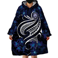 Micronesia Constitution Day Wearable Blanket Hoodie Since 1979 with Polynesian Hibiscus Pattern LT9 - Polynesian Pride