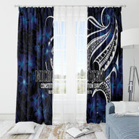 Micronesia Constitution Day Window Curtain Since 1979 with Polynesian Hibiscus Pattern LT9 - Polynesian Pride