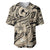 Polynesian Shark Tribal Tattoo Baseball Jersey Beige Style