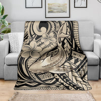 Polynesian Shark Tribal Tattoo Blanket Beige Style LT9 - Polynesian Pride