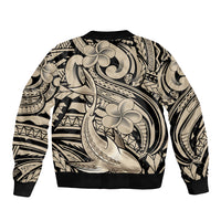 Polynesian Shark Tribal Tattoo Bomber Jacket Beige Style LT9 - Polynesian Pride