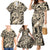 Polynesian Shark Tribal Tattoo Family Matching Mermaid Dress and Hawaiian Shirt Beige Style