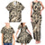 Polynesian Shark Tribal Tattoo Family Matching Tank Maxi Dress and Hawaiian Shirt Beige Style