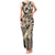 Polynesian Shark Tribal Tattoo Family Matching Tank Maxi Dress and Hawaiian Shirt Beige Style