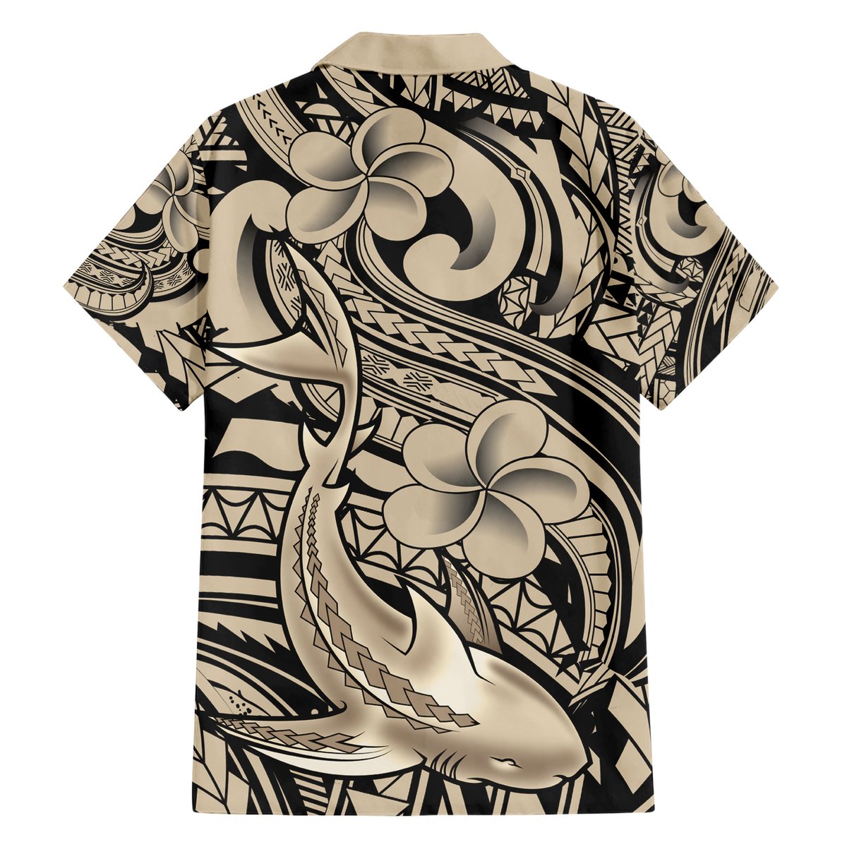 Polynesian Shark Tribal Tattoo Hawaiian Shirt Beige Style LT9 - Polynesian Pride