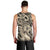 Polynesian Shark Tribal Tattoo Men Tank Top Beige Style