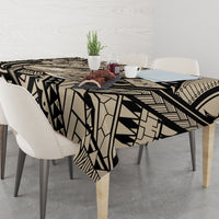 Polynesian Shark Tribal Tattoo Tablecloth Beige Style LT9 - Polynesian Pride