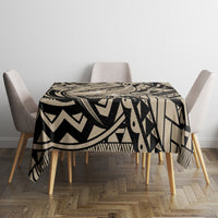 Polynesian Shark Tribal Tattoo Tablecloth Beige Style LT9 - Polynesian Pride