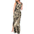 Polynesian Shark Tribal Tattoo Tank Maxi Dress Beige Style