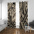 Polynesian Shark Tribal Tattoo Window Curtain Beige Style