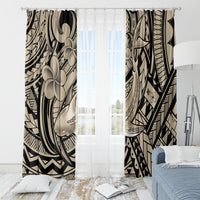 Polynesian Shark Tribal Tattoo Window Curtain Beige Style LT9 - Polynesian Pride