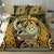 Wallis and Futuna Victory Day Bedding Set Since 1945 with Polynesian Platinum Floral Tribal