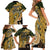 Wallis and Futuna Victory Day Family Matching Short Sleeve Bodycon Dress and Hawaiian Shirt Since 1945 with Polynesian Platinum Floral Tribal