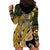 Wallis and Futuna Victory Day Hoodie Dress Since 1945 with Polynesian Platinum Floral Tribal