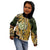 Wallis and Futuna Victory Day Kid Hoodie Since 1945 with Polynesian Platinum Floral Tribal