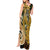 Wallis and Futuna Victory Day Tank Maxi Dress Since 1945 with Polynesian Platinum Floral Tribal