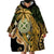 Wallis and Futuna Victory Day Wearable Blanket Hoodie Since 1945 with Polynesian Platinum Floral Tribal