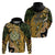 Wallis and Futuna Victory Day Zip Hoodie Since 1945 with Polynesian Platinum Floral Tribal