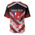 Personalised Wallis et Futuna Baseball Jersey Hibiscus and Polynesian Tribal Tattoos