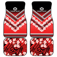 Personalised Wallis et Futuna Car Mats Hibiscus and Polynesian Tribal Tattoos LT9 - Polynesian Pride