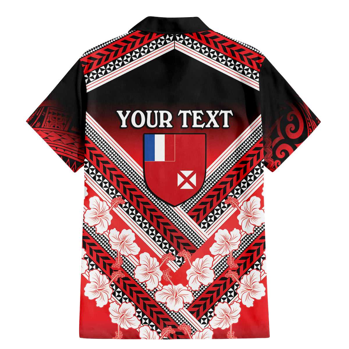 Personalised Wallis et Futuna Family Matching Mermaid Dress and Hawaiian Shirt Hibiscus and Polynesian Tribal Tattoos