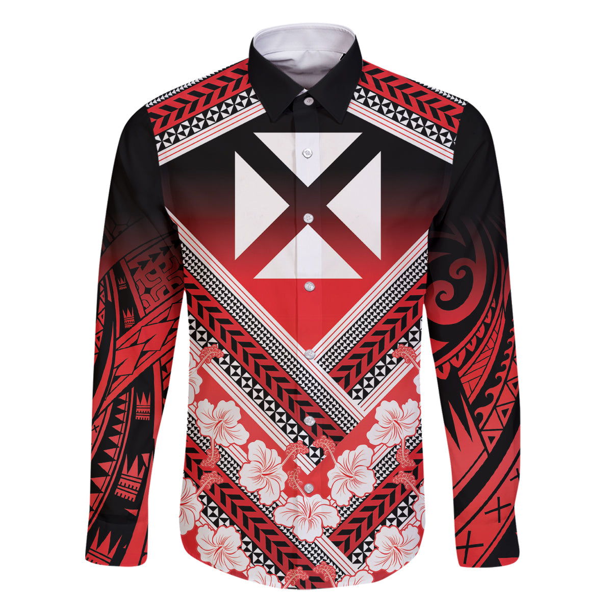 Personalised Wallis et Futuna Family Matching Summer Maxi Dress and Hawaiian Shirt Hibiscus and Polynesian Tribal Tattoos