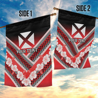 Personalised Wallis et Futuna Garden Flag Hibiscus and Polynesian Tribal Tattoos LT9 - Polynesian Pride
