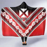 Personalised Wallis et Futuna Hooded Blanket Hibiscus and Polynesian Tribal Tattoos LT9 - Polynesian Pride
