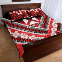 Personalised Wallis et Futuna Quilt Bed Set Hibiscus and Polynesian Tribal Tattoos LT9 - Polynesian Pride