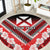 Personalised Wallis et Futuna Round Carpet Hibiscus and Polynesian Tribal Tattoos