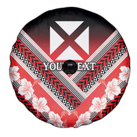 Personalised Wallis et Futuna Spare Tire Cover Hibiscus and Polynesian Tribal Tattoos LT9 - Polynesian Pride