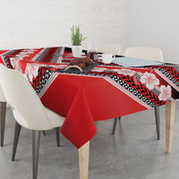 Personalised Wallis et Futuna Tablecloth Hibiscus and Polynesian Tribal Tattoos LT9 - Polynesian Pride