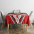 Personalised Wallis et Futuna Tablecloth Hibiscus and Polynesian Tribal Tattoos