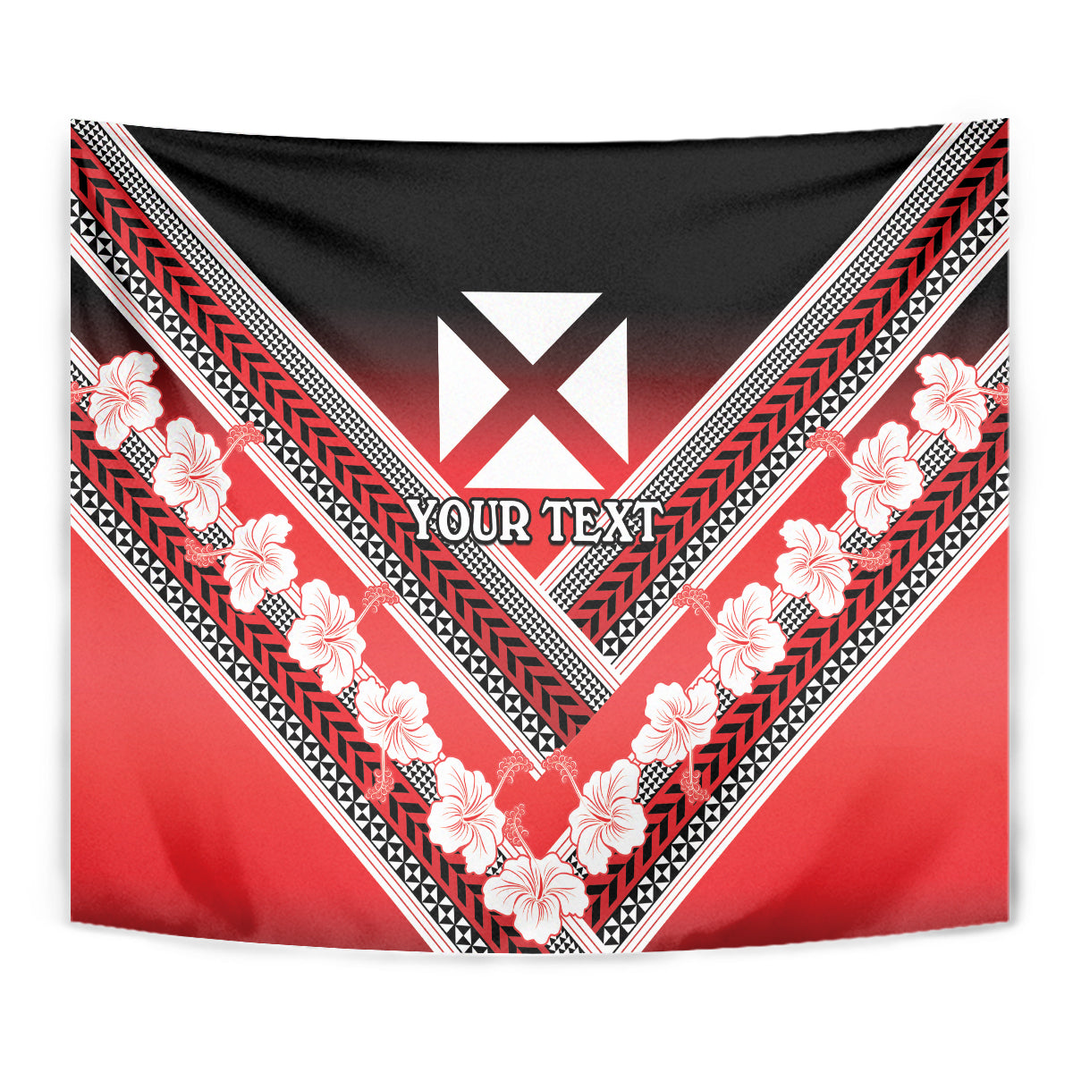 Personalised Wallis et Futuna Tapestry Hibiscus and Polynesian Tribal Tattoos LT9 - Polynesian Pride