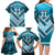 Custom Fiji Rugby Family Matching Long Sleeve Bodycon Dress and Hawaiian Shirt Fijian Warrior With Polynesian Tribal Tattoos