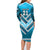 Custom Fiji Rugby Family Matching Long Sleeve Bodycon Dress and Hawaiian Shirt Fijian Warrior With Polynesian Tribal Tattoos