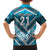 Custom Fiji Rugby Family Matching Short Sleeve Bodycon Dress and Hawaiian Shirt Fijian Warrior With Polynesian Tribal Tattoos